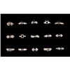 Image 5 : RINGS: [16] 18KWG  & YG assorted semi-mount rings, set with diamonds, approx. 8.08 cttw., good/ G-I 