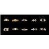 Image 6 : RINGS: [16] 18KWG  & YG assorted semi-mount rings, set with diamonds, approx. 8.08 cttw., good/ G-I 