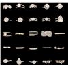 Image 1 : RINGS:  [11] Assorted 18KWG wedding rings by Danhov set with round diamonds, approx. 5.13 cttw., goo