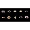 Image 3 : RINGS: [15] 14KY & WG assorted rings, set with diamonds, approx. 7.98 cttw., fair-good/ H-J/ VS-I, c