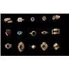 Image 4 : RINGS: [15] 14KY & WG assorted rings, set with diamonds, approx. 7.98 cttw., fair-good/ H-J/ VS-I, c