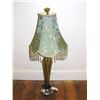 Image 3 : Furniture (1): Brushed silver tone torchier lamp 72.75" high, dented base, switch broken. Furniture 