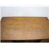 Image 2 : Furniture (1): Walnut kneehole desk with drawers a flanking center drawer. 29.5" H x 60" x 30".  (to