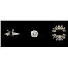 Image 1 : RING:  [1] Platinum engagement style ring set with 2 tapered baguette diamonds, approx. 0.55 cttw., 