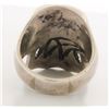 Image 3 : RING:  [1] Sterling silver 'Psycho Killer Skull' ring by Crazy Pig Designs in England; size 11; 30.2