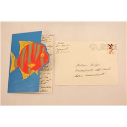 Card to William Bulger from Frances Welsh. ** Personal Asset Formerly Belonging to James  Whitey  Bu