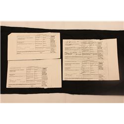 Three receipts for 1991 Lottery Commission Statement. ** Personal Asset Formerly Belonging to James 