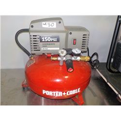 PORTER CABLE AIR COMPRESSOR 6 GALLON, 150 PSI