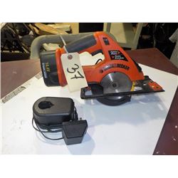 B&D CORDLESS CIRC SAW & CHARGER