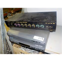 LASER DISC DVD PLAYER & K-18 MIC MIXER AMPLIFIER