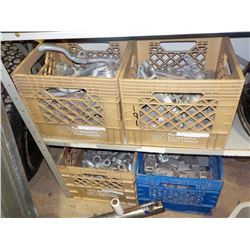 4 CRATES SEA CONTAINER FITTINGS