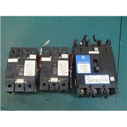 Westinghouse Circuit Breakers, (2) 6A, (1) 20A