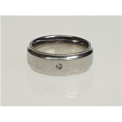 #1-STAINLESS STEEL DIAMOND MEN 'S RING