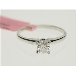 #5-14K WHITE GOLD DIAMOND SOLITAIRE