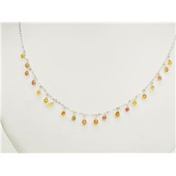 #8-10K WHITE GOLD FANCY COLOUR SAPPHIRE DROP