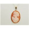 Image 2 : #9-14K GOLD CAMEO SHELL HAND CARVED LADIES