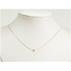 #18-10K GOLD SOLITAIRE DIAMOND (0.26 CT) NECKLACE