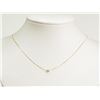 Image 1 : #18-10K GOLD SOLITAIRE DIAMOND (0.26 CT) NECKLACE