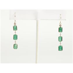 #22-14K GOLD EMERALD (3.00 CT) AND DIAMOND DROP