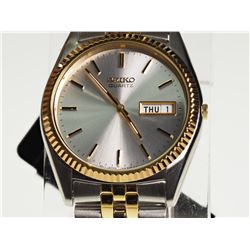 #28-SEIKO TWO-TONE UNISEX QUARTZ WATCH