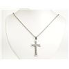 Image 2 : #32-STAINLESS STEEL DIAMOND CROSS PENDANT