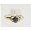 Image 1 : #34-10K GOLD SAPPHIRE & DIAMOND RING