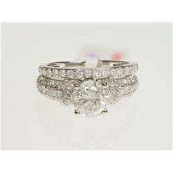 #36-14K WHITE GOLD DIAMOND RING SET