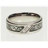 Image 1 : #38-STAINLESS STEEL 3 DIAMONDS MEN'S RING