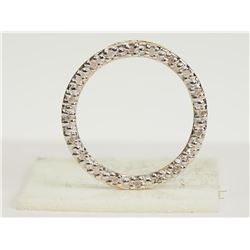 #41-10K GOLD 24 DIAMONDS CIRCLE PENDANT