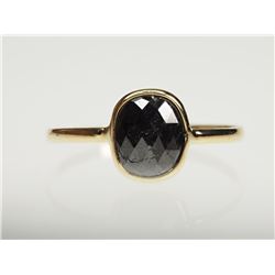 #44-14K GOLD BLACK DIAMOND RING