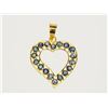 Image 1 : #46-18K GOLD SAPPHIRE HEART-SHAPED PENDANT