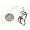 Image 2 : #47-STERLING SILVER DIAMOND DOLPHIN PENDANT