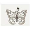 Image 1 : #50-STERLING SILVER DIAMOND BUTTERFLY PENDANT