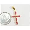 Image 2 : #2-18K GOLD RUBY CROSS PENDANT