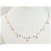 Image 1 : #4-14K GOLD PINK SAPPHIRE & DIAMOND NECKLACE