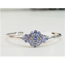 #6-STERLING SILVER TANZANITE BANGLE