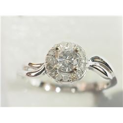 #10-14K GOLD DIAMOND & SWIRL STYLE RING