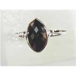 #14-14K GOLD BLACK DIAMOND RING