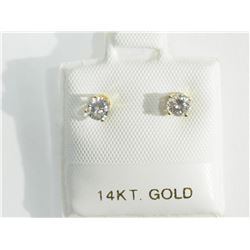 #17-14K GOLD DIAMOND EARRINGS