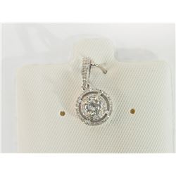 #22-14K GOLD DIAMOND & HALO DESIGN PENDANT