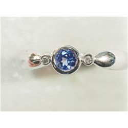 #24-10K GOLD TANZANITE & DIAMOND RING