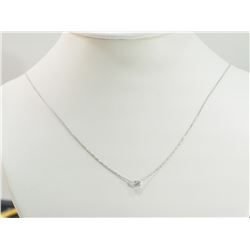 #28-14K GOLD DIAMOND SOLITAIRE NECKLACE