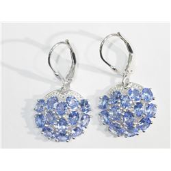#29-STERLING SILVER TANZANITE EARRINGS