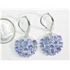 Image 2 : #29-STERLING SILVER TANZANITE EARRINGS