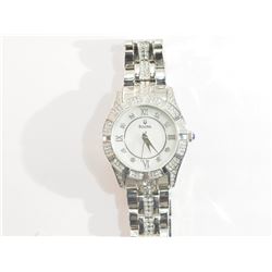 #30-BULOVA LADIES QUARTZ WATCH WITH SWAROVSKI
