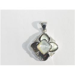 #38-14K GOLD MOTHER OF PEARL ABALONE AND