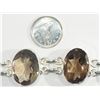 Image 2 : #45-STERLING SILVER SMOKEY QUARTZ BRACELET