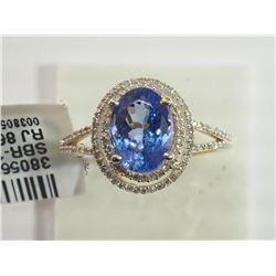 #49-14K GOLD TANZANITE RING