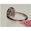 Image 3 : #2.925 SILVER DIAMOND RING W/ COA SIZE 6-3/4