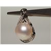 Image 2 : #3-.925 SILVER DIAMOND PEARL PENDANT W/ COA